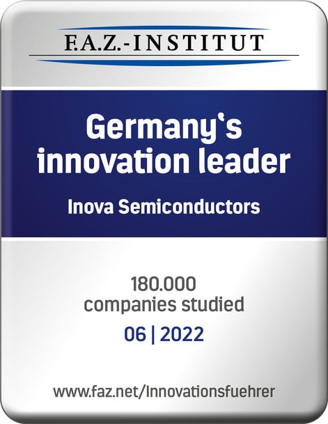 F.A.Z.-Institut again honours Inova Semiconductors as innovation leader in Germany